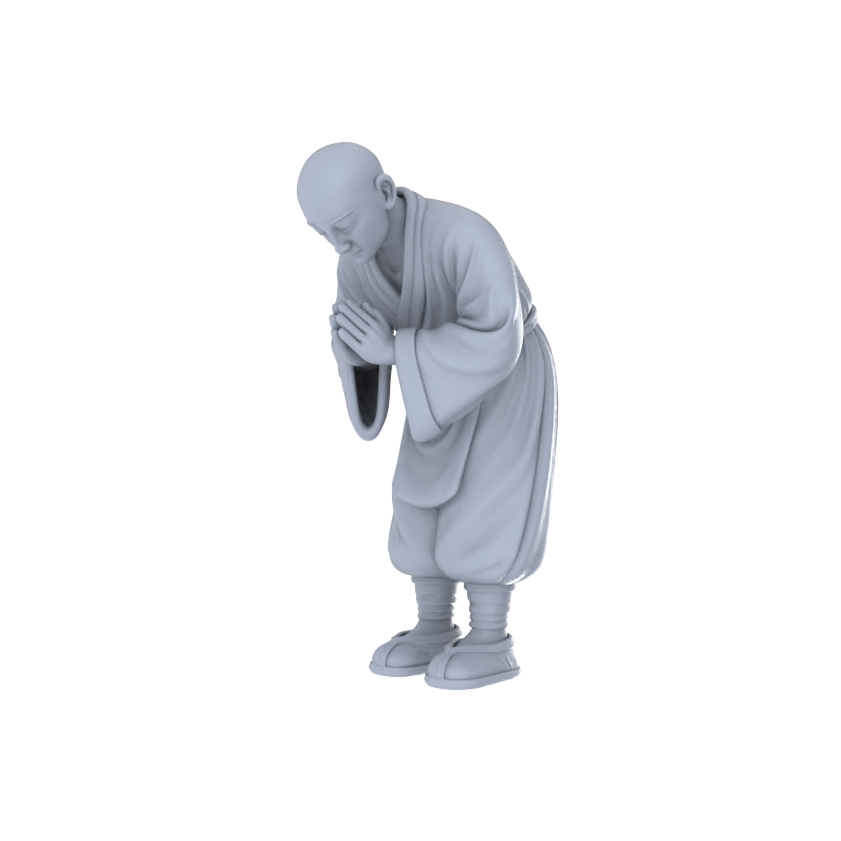 Yao's Studio LYTR249  Monk Figures Resin Miniature Model 3-Figure Set, Unpainted Meditation & Walking Figures, DIY Painting Scene Decoration Miniatures Diorama Resin Figures