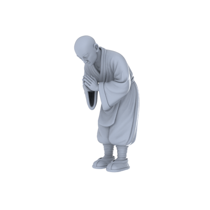 Yao's Studio LYTR249  Monk Figures Resin Miniature Model 3-Figure Set, Unpainted Meditation & Walking Figures, DIY Painting Scene Decoration Miniatures Diorama Resin Figures