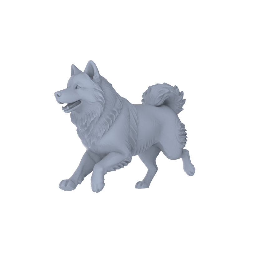 Yao's Studio LYTR251  Alaskan Malamute Resin Miniature Model 5-Figure Set, Unpainted Cute Interactive Pet Figures, DIY Painting Scene Decoration Miniatures Diorama Resin Figures
