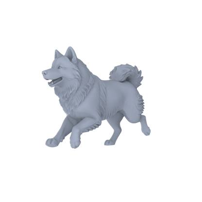 Yao's Studio LYTR251  Alaskan Malamute Resin Miniature Model 5-Figure Set, Unpainted Cute Interactive Pet Figures, DIY Painting Scene Decoration Miniatures Diorama Resin Figures