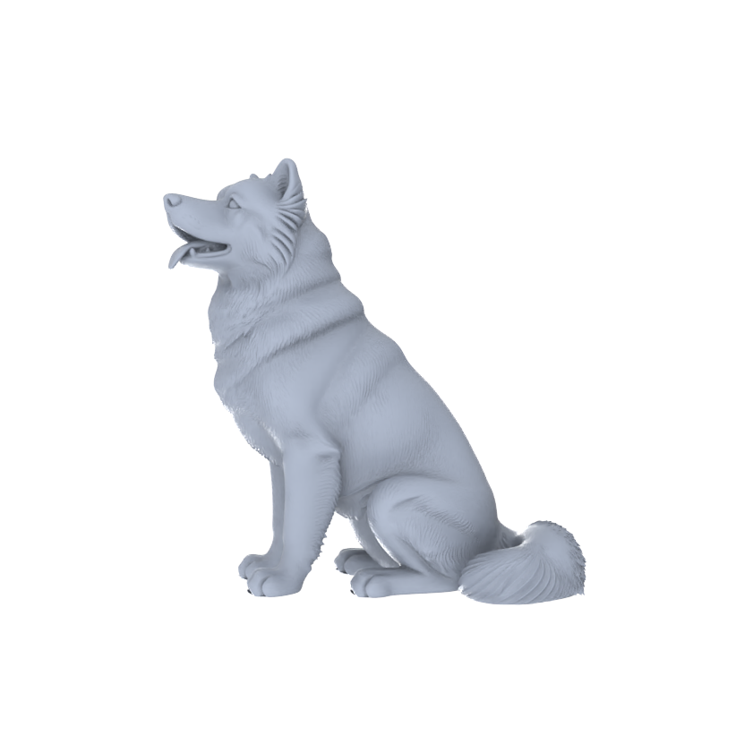 Yao's Studio LYTR251  Alaskan Malamute Resin Miniature Model 5-Figure Set, Unpainted Cute Interactive Pet Figures, DIY Painting Scene Decoration Miniatures Diorama Resin Figures