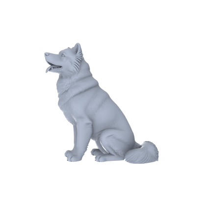 Yao's Studio LYTR251  Alaskan Malamute Resin Miniature Model 5-Figure Set, Unpainted Cute Interactive Pet Figures, DIY Painting Scene Decoration Miniatures Diorama Resin Figures