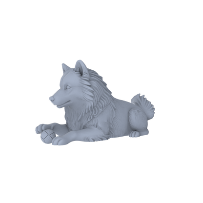 Yao's Studio LYTR251  Alaskan Malamute Resin Miniature Model 5-Figure Set, Unpainted Cute Interactive Pet Figures, DIY Painting Scene Decoration Miniatures Diorama Resin Figures