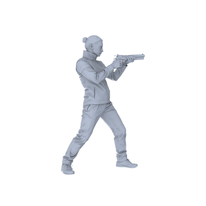 Yao's Studio LYTR142 Shooting Tactical Scene Resin Miniature Model 2-Figure Set - Shooter Figures Unpainted DIY Model Painting Tactical Scene Decor 1set