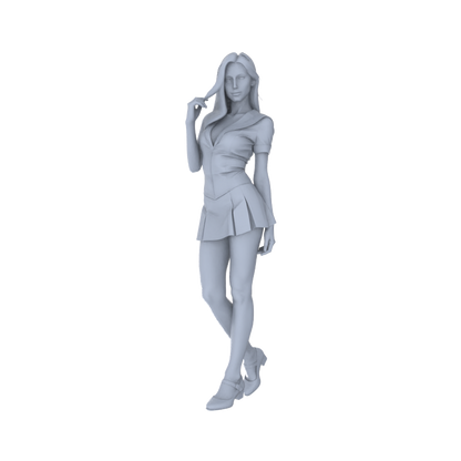 Yao's Studio LYTR144  Sailor Suit Girls Resin Miniature Model 6-Figure Set - Young Girl Figures Unpainted DIY Model Decor 1set