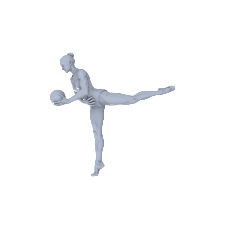 Yao's Studio LYTR145  Rhythmic Gymnastics Scene Resin Miniature Model 6-Figure Set - Gymnast Figures Unpainted DIY Model Painting Sports Scene Decor 1set