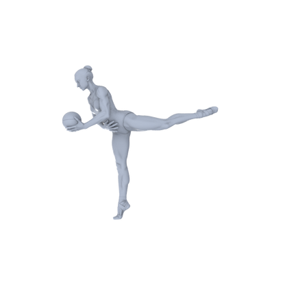 Yao's Studio LYTR145  Rhythmic Gymnastics Scene Resin Miniature Model 6-Figure Set - Gymnast Figures Unpainted DIY Model Painting Sports Scene Decor 1set
