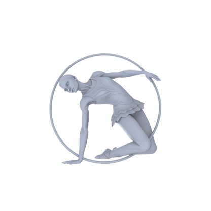 Yao's Studio LYTR145  Rhythmic Gymnastics Scene Resin Miniature Model 6-Figure Set - Gymnast Figures Unpainted DIY Model Painting Sports Scene Decor 1set