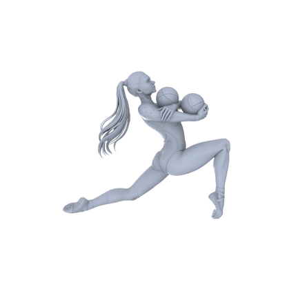 Yao's Studio LYTR145  Rhythmic Gymnastics Scene Resin Miniature Model 6-Figure Set - Gymnast Figures Unpainted DIY Model Painting Sports Scene Decor 1set