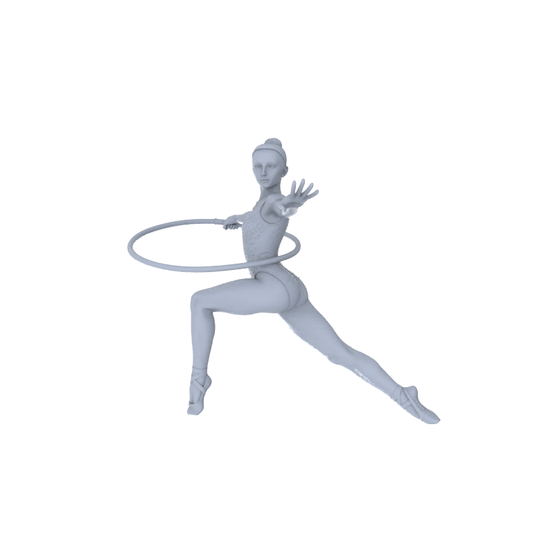 Yao's Studio LYTR145  Rhythmic Gymnastics Scene Resin Miniature Model 6-Figure Set - Gymnast Figures Unpainted DIY Model Painting Sports Scene Decor 1set