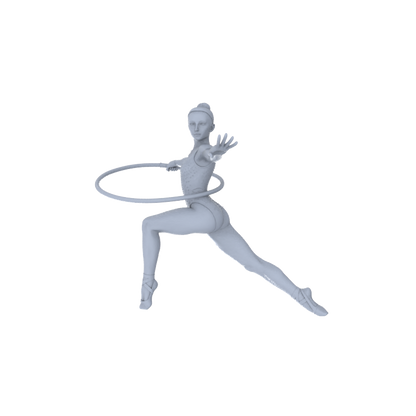 Yao's Studio LYTR145  Rhythmic Gymnastics Scene Resin Miniature Model 6-Figure Set - Gymnast Figures Unpainted DIY Model Painting Sports Scene Decor 1set