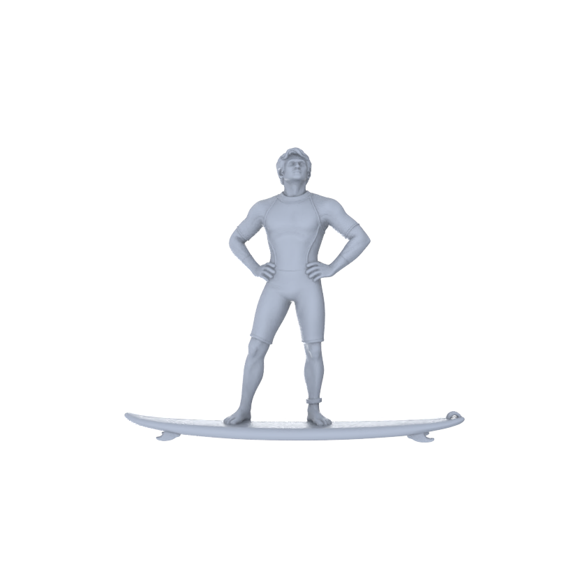 Yao's Studio LYTR146 Surfing Scene Resin Miniature Model 4-Figure Set, Unpainted Surfer Figures, DIY Painting Beach Scene Decoration 1set