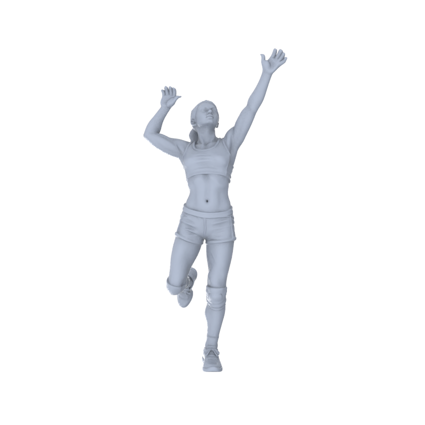 Yao's Studio LYTR147  Volleyball Scene Resin Miniature Model 4-Figure Set, Unpainted Volleyball Player Figures, DIY Painting Sports Scene Decoration 1set