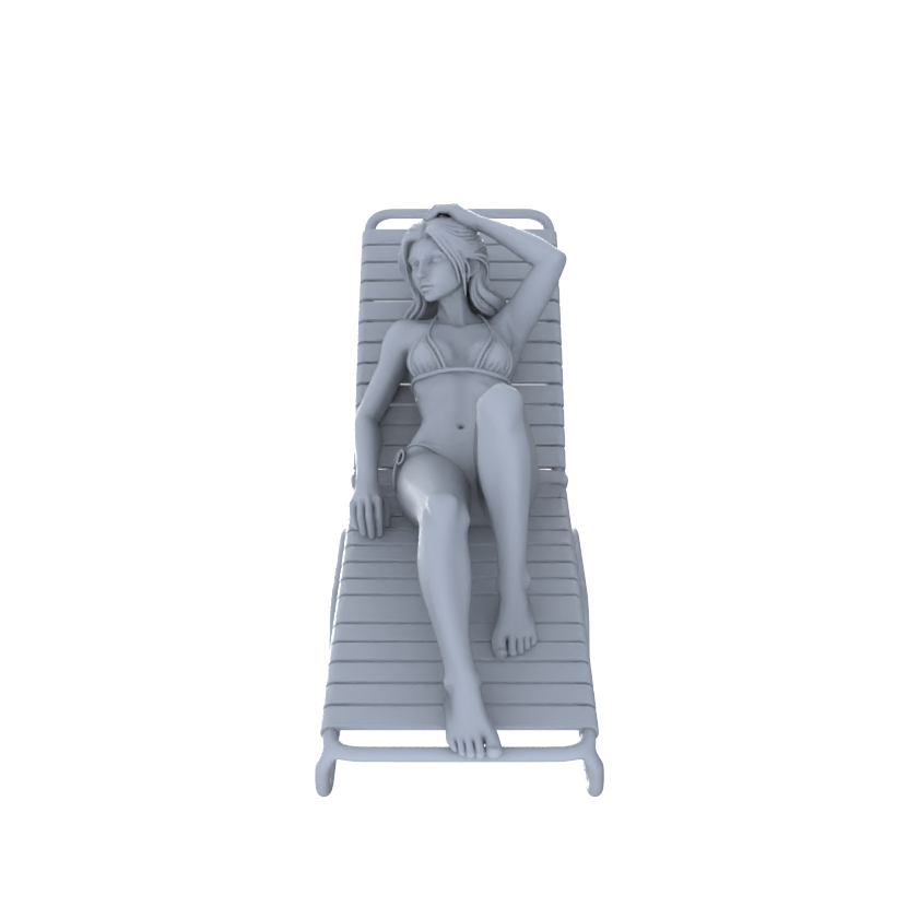 MRY-SFW LYTR148D Modern Summer Swimsuit Female Single on Lounge Chair 1pc