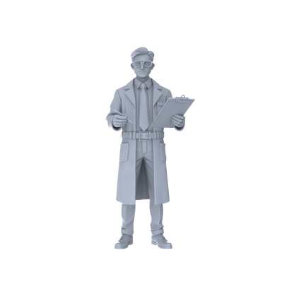 Yao's Studio LYTR149  Scientific Researchers Resin Miniature Model 4-Figure Set, Unpainted Lab Worker Figures, DIY Painting Lab Scene Decoration 1set