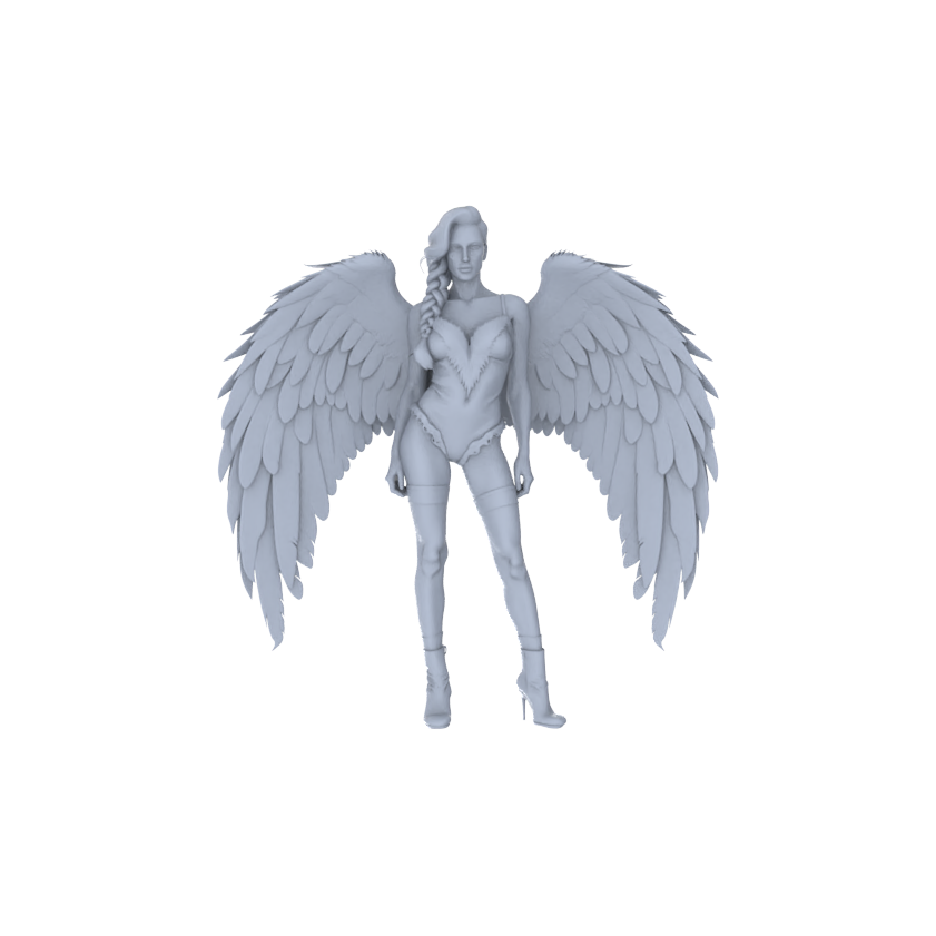 MRY-SFW LYTR151B Modern Elegant Female Single with Angel Wings 1pc