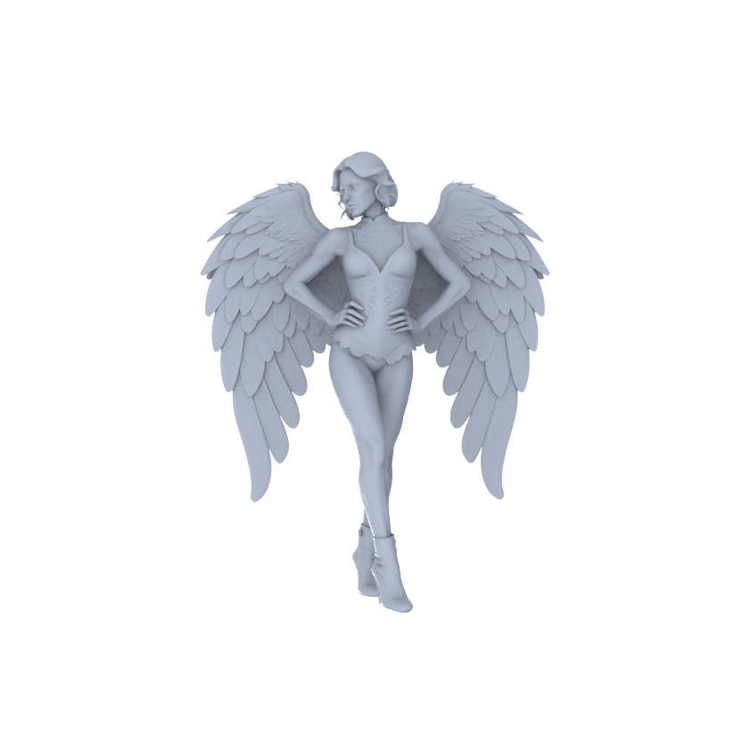 MRY-SFW LYTR151B Modern Elegant Female Single with Angel Wings 1pc