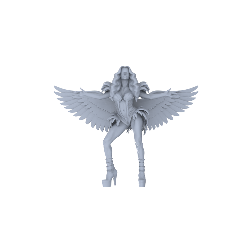 MRY-SFW LYTR151B Modern Elegant Female Single with Angel Wings 1pc
