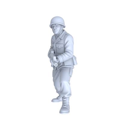 MRY-SFW LYGR136 WWII US Army Team Wargame Resin White Model Wargame Miniature Soldier Scene Character Hand Figure Hand Painted