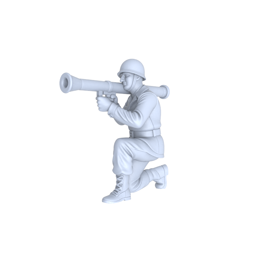 MRY-SFW LYGR136 WWII US Army Team Wargame Resin White Model Wargame Miniature Soldier Scene Character Hand Figure Hand Painted