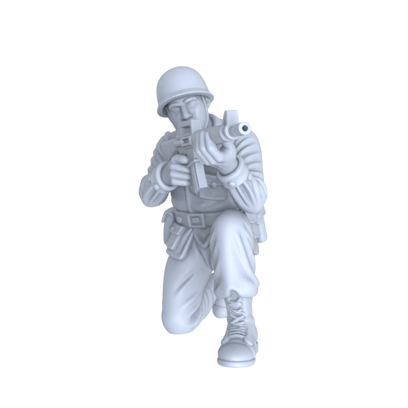 MRY-SFW LYGR136 WWII US Army Team Wargame Resin White Model Wargame Miniature Soldier Scene Character Hand Figure Hand Painted