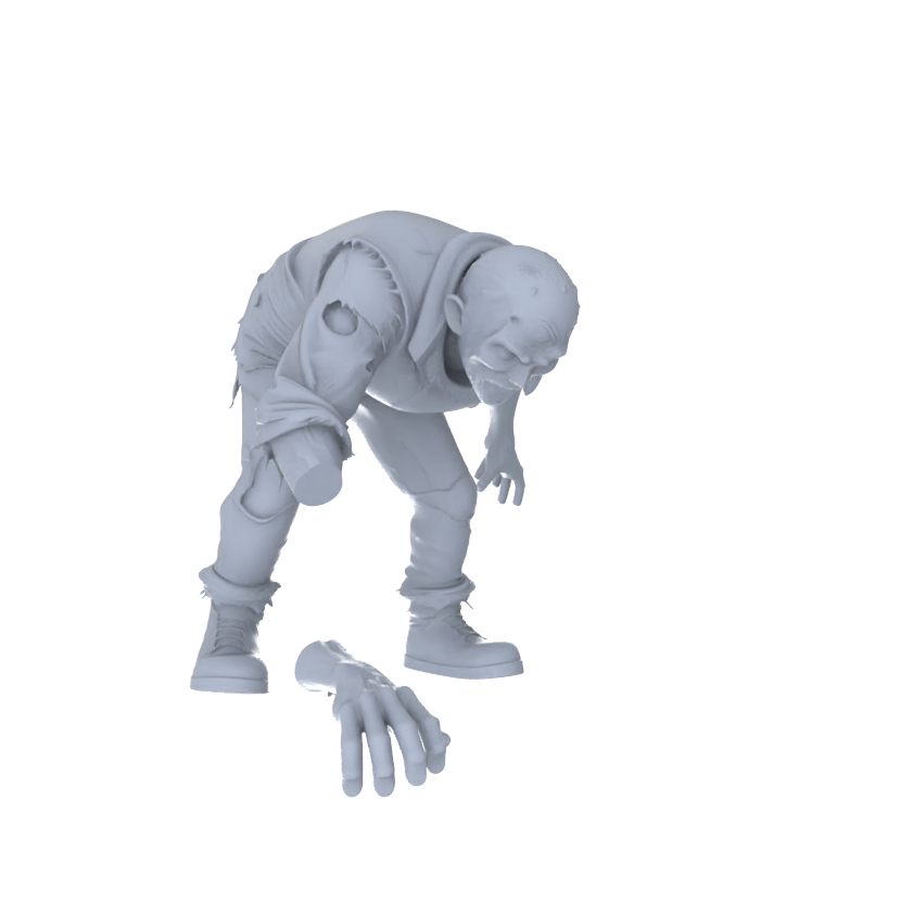MRY-SFW LYGR081 Zombie Game Theme Anime Theme Wargame Resin White Model Fantasy Theme Theme Wargame Miniature Soldiers Scene Characters Figure Hand-Painted