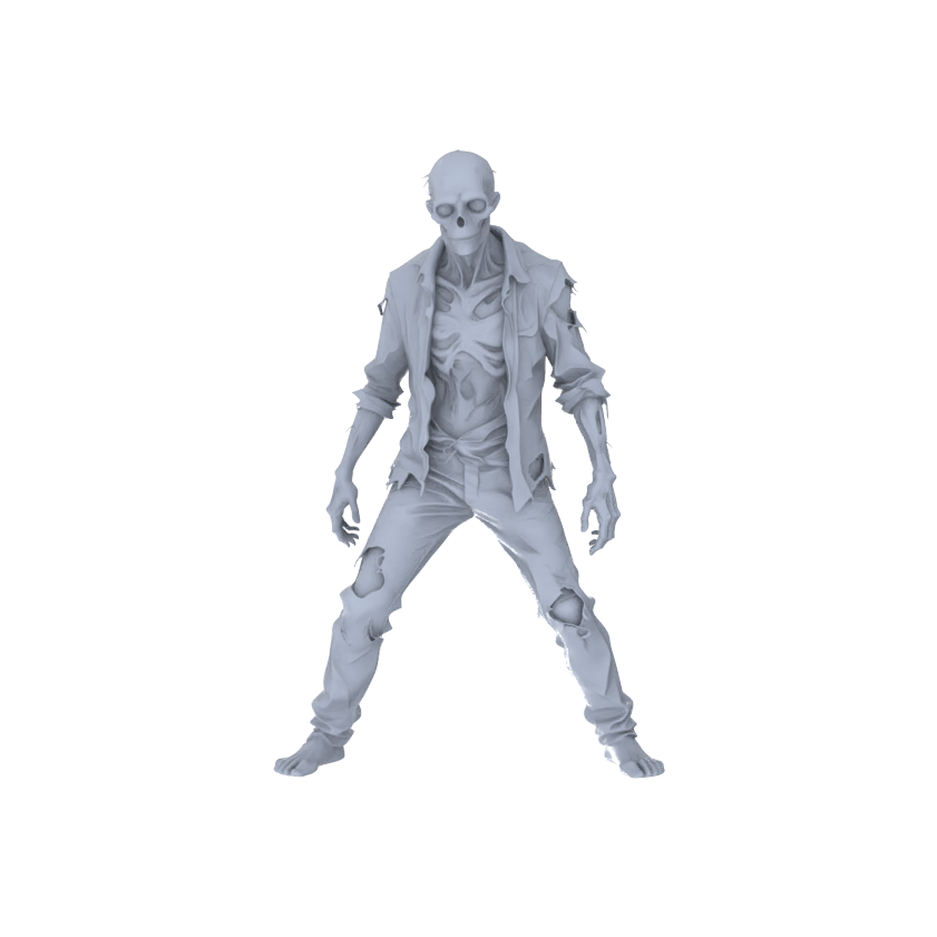 MRY-SFW LYGR081 Zombie Game Theme Anime Theme Wargame Resin White Model Fantasy Theme Theme Wargame Miniature Soldiers Scene Characters Figure Hand-Painted