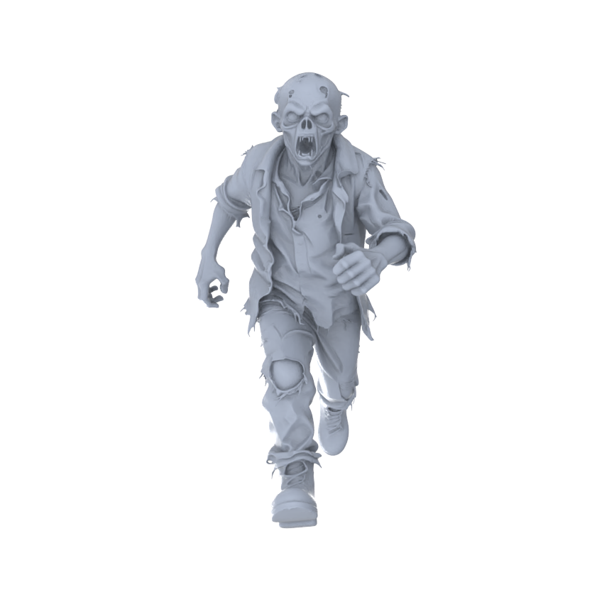 MRY-SFW LYGR082 Zombie Game2 Theme Anime Theme Wargame Resin White Model Fantasy Theme Theme Wargame Miniature Soldiers Scene Characters Figure Hand-Painted