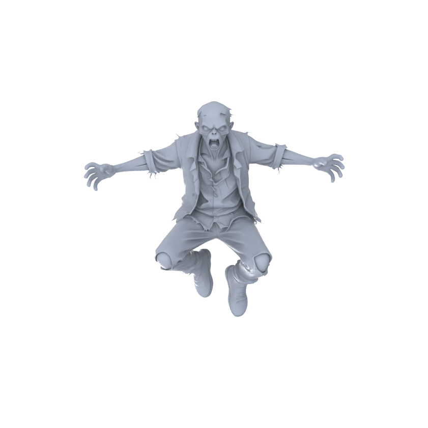MRY-SFW LYGR082 Zombie Game2 Theme Anime Theme Wargame Resin White Model Fantasy Theme Theme Wargame Miniature Soldiers Scene Characters Figure Hand-Painted