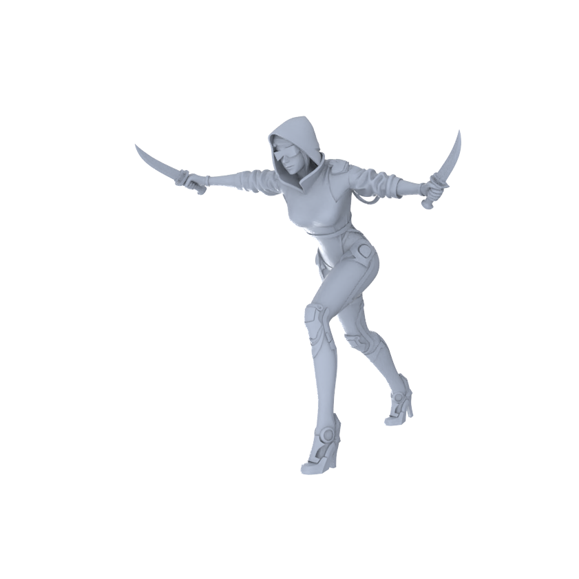 MRY-SFW LYGR120 Phantom Hunter Resin Blank Miniature Soldier Character Model Scene Figure Handmade Figure Hand Painted