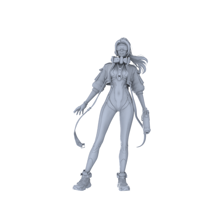 MRY-SFW LYGR120 Phantom Hunter Resin Blank Miniature Soldier Character Model Scene Figure Handmade Figure Hand Painted