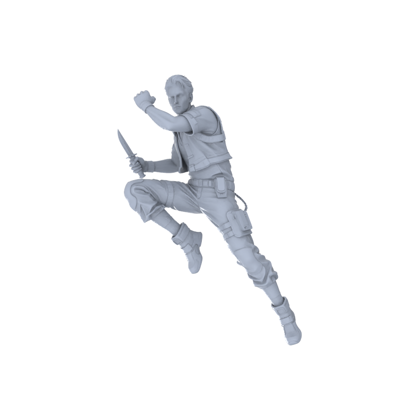 MRY-SFW LYGR121 Rocket Boy Resin Blank Miniature Soldier Character Model Scene Figure Handmade Figure Hand Painted