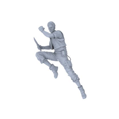 MRY-SFW LYGR121 Rocket Boy Resin Blank Miniature Soldier Character Model Scene Figure Handmade Figure Hand Painted