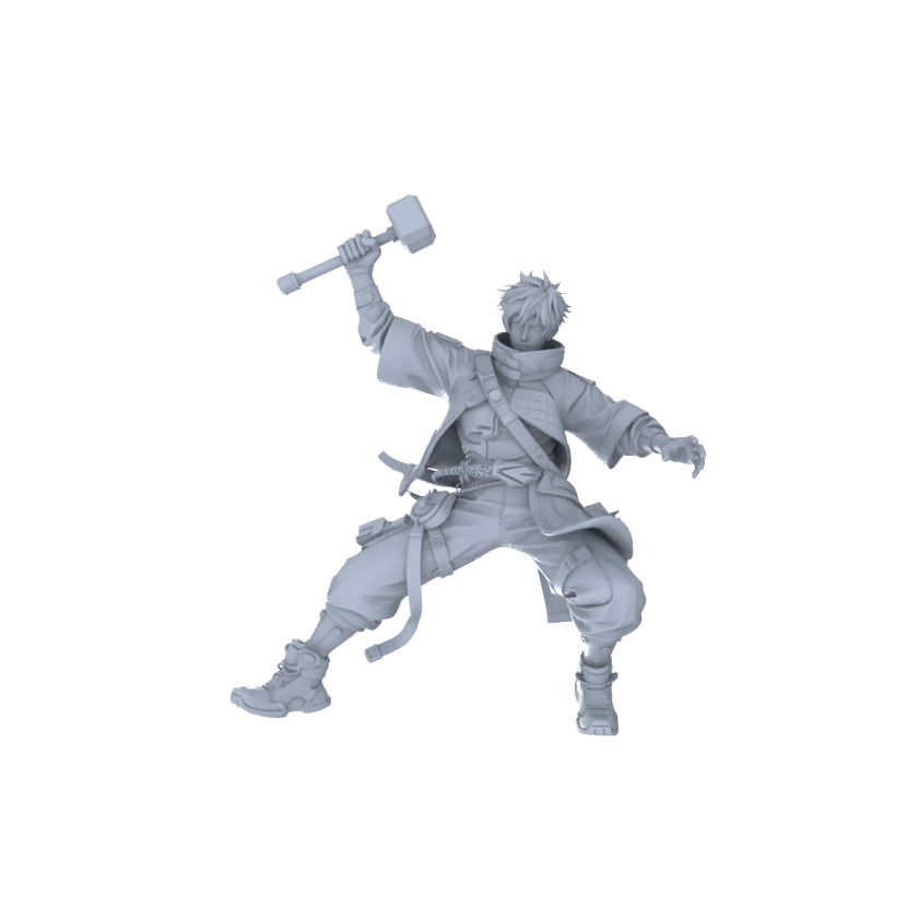 MRY-SFW LYGR121 Rocket Boy Resin Blank Miniature Soldier Character Model Scene Figure Handmade Figure Hand Painted