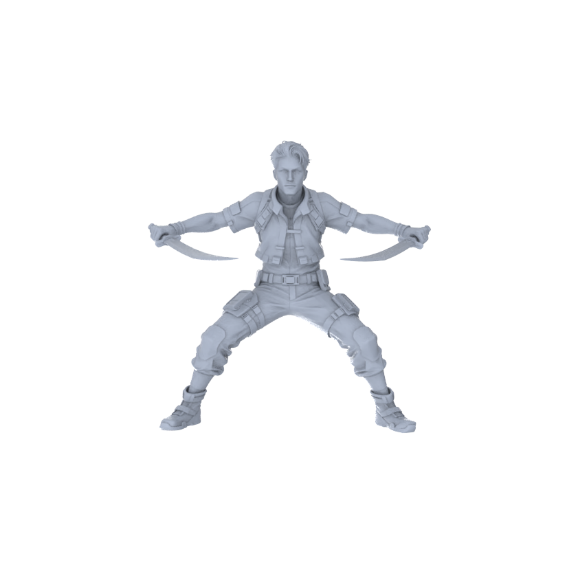 MRY-SFW LYGR121 Rocket Boy Resin Blank Miniature Soldier Character Model Scene Figure Handmade Figure Hand Painted