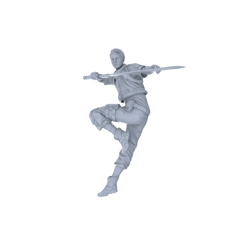 MRY-SFW LYGR121 Rocket Boy Resin Blank Miniature Soldier Character Model Scene Figure Handmade Figure Hand Painted