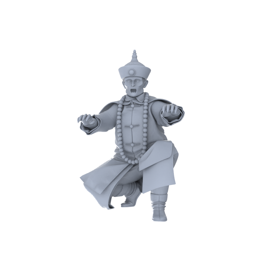 MRY-SFW LYGR098 Qing Dynasty zombie doomsday theme resin white model miniature soldier character model scene character figure hand painted