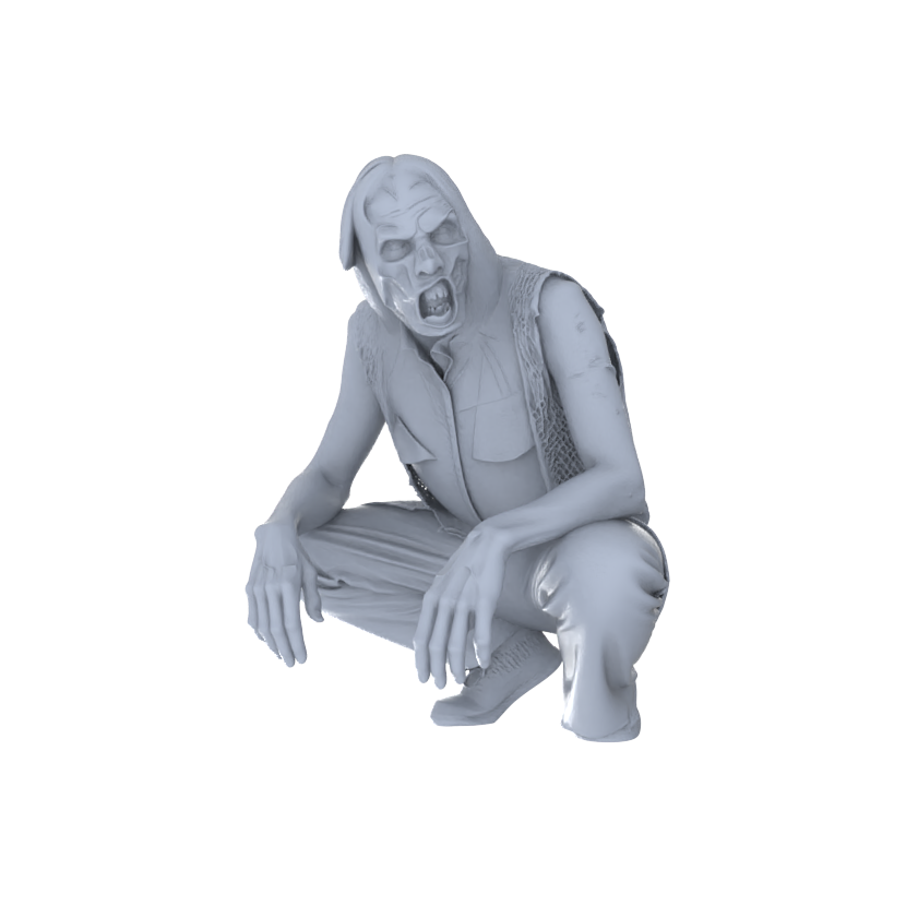 MRY-SFW LYGR100 Horror theme zombie doomsday theme resin white model miniature soldier character model scene character figure hand painted