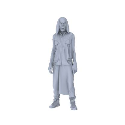 MRY-SFW LYGR100 Horror theme zombie doomsday theme resin white model miniature soldier character model scene character figure hand painted