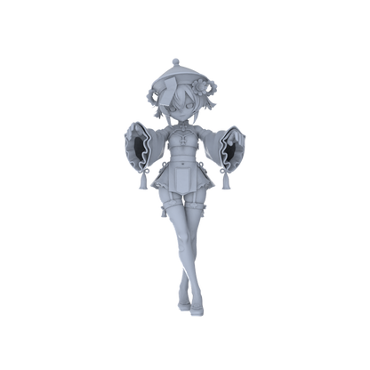 MRY-SFW LYGR101 Beautiful female zombie game theme resin white model miniature soldier character model scene character figure hand painted