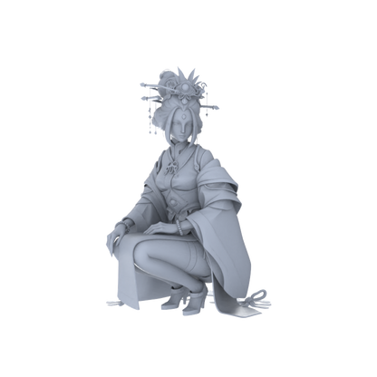MRY-SFW LYGR102 Beautiful female2 zombie game theme resin white model miniature soldier character model scene character figure hand painted