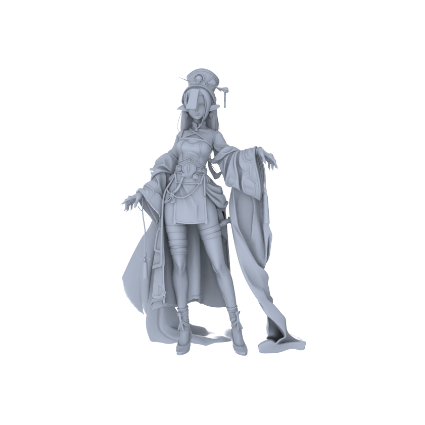 MRY-SFW LYGR102 Beautiful female2 zombie game theme resin white model miniature soldier character model scene character figure hand painted