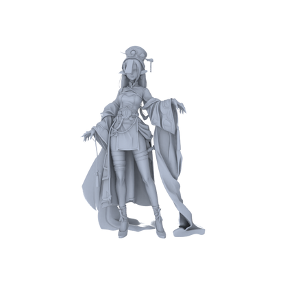 MRY-SFW LYGR102 Beautiful female2 zombie game theme resin white model miniature soldier character model scene character figure hand painted