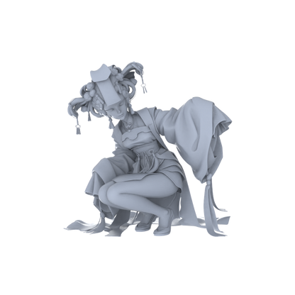 MRY-SFW LYGR102 Beautiful female2 zombie game theme resin white model miniature soldier character model scene character figure hand painted