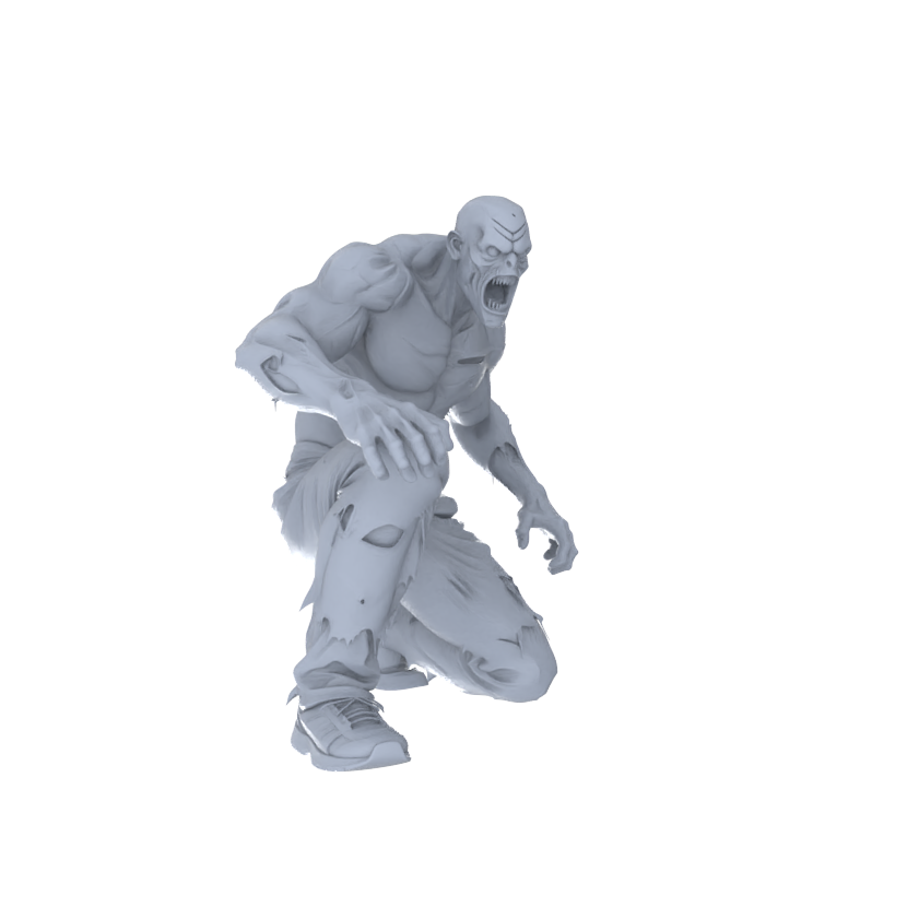 MRY-SFW LYGR103 Strong zombie game theme resin white model miniature soldier character model scene character figure hand painted