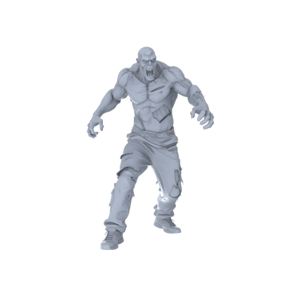MRY-SFW LYGR103 Strong zombie game theme resin white model miniature soldier character model scene character figure hand painted