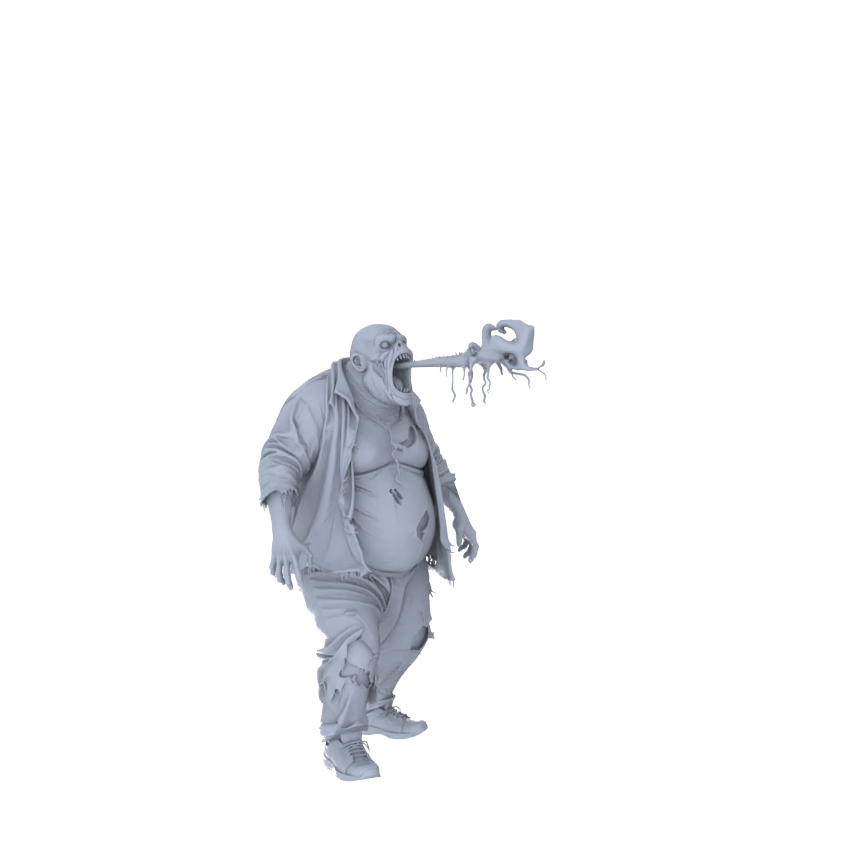 MRY-SFW LYGR103 Strong zombie game theme resin white model miniature soldier character model scene character figure hand painted