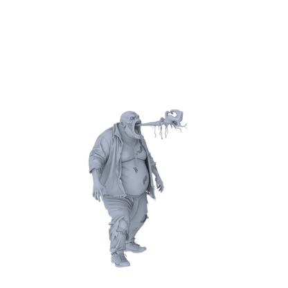 MRY-SFW LYGR103 Strong zombie game theme resin white model miniature soldier character model scene character figure hand painted
