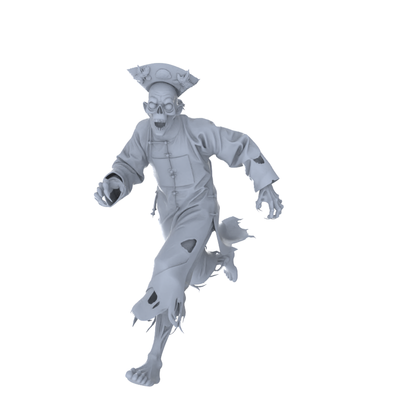 MRY-SFW LYGR107 Zombie resin white model miniature soldier character model scene character figure hand painted