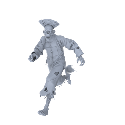 MRY-SFW LYGR107 Zombie resin white model miniature soldier character model scene character figure hand painted